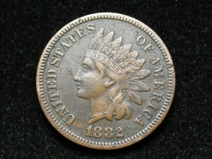 BLOW OUT SALE!! XF 1882 INDIAN HEAD CENT PENNY w/ DIAMONDS & FULL LIBERTY #39! - Picture 1 of 2