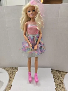 Just Play 2016 Life Size 27" Tall BARBIE DOLL Dress Jointed Arms Sparkle Hair - Picture 1 of 9