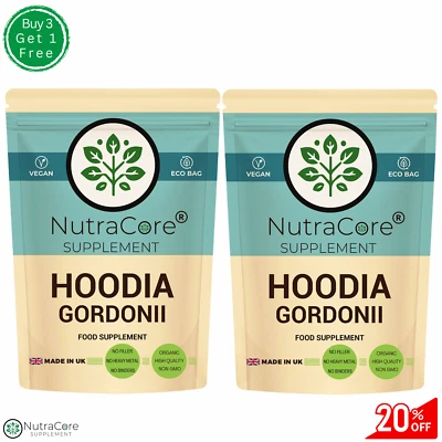 NUTRA CORE Hoodia Gordonii Extrakt Kapseln 5500mg- Gewicht Kontrolle - 100% Natural-180Caps
