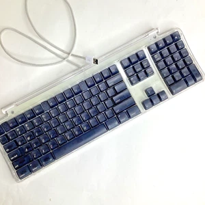 Apple Pro Keyboard White USB Wired M7803 Black Keys Vintage 2000 - Picture 1 of 11