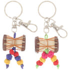  2 Pcs Pendant for Ornaments Couple Key Chain Waist Drum Handbag
