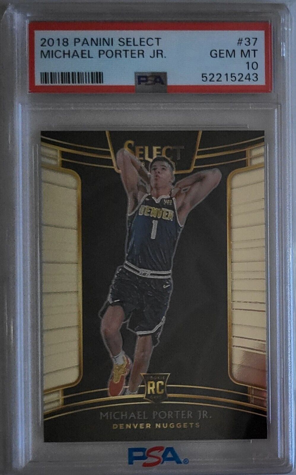 2018-19 Panini Select #37 Michael Porter Jr. PSA 10 Nuggets EW14