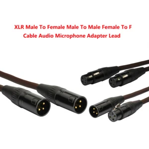 XLR Male To Female Male To Male Female To F Cable Audio Microphone Adapter Lead - Picture 1 of 8