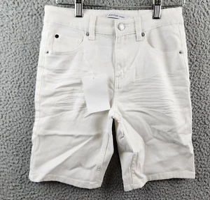 Calvin Klein Workwear Stretch Denim Shorts Big Boys 10 White Button Zip Closure - Picture 1 of 17