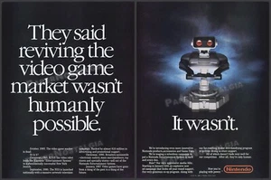 NINTENDO R.O.B. / Robot - Original 1987 early Trade AD / ADVERT / NES game promo - Picture 1 of 3
