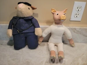Vintage Wangs International Policeman And Pig 1970's Classic Animal Dolls - Picture 1 of 6