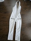 JLO by Jennifer Lopez White Womens Bodysuit Jumpsuit Siz XS Old School One Piece