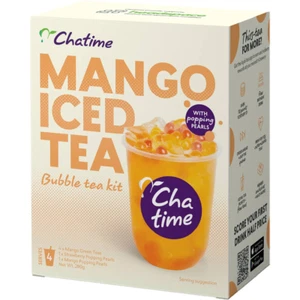 Chatime Mango Iced Bubble Tea with Popping Pearls 4 Pack - Picture 1 of 1