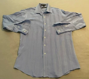 Tommy Hilfiger Mens Dress Shirt 15.5 (32-33) M Blue Striped Condition - See Pics - Picture 1 of 9