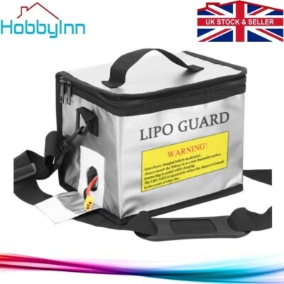 HOBBYINN Lipo Safe Tasche feuerfeste Aufbewahrung Schutz Akku Ladegerät Größe 20*16,5*14,5cm