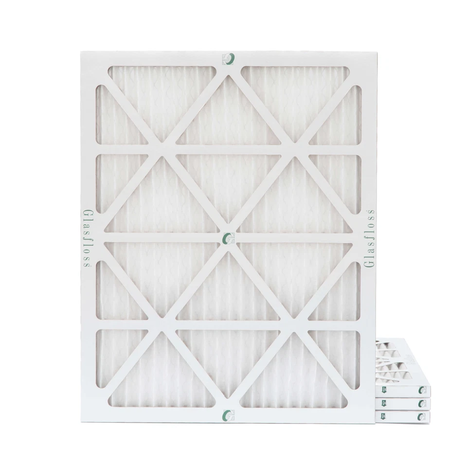 Glasfloss ZL 20x25x1 MERV 10 Pleated AC Furnace Air Filters. Quantity 4.