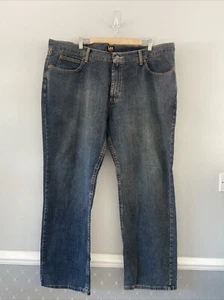 Lee Relaxed Fit Jeans Uomo 42 X 30 Pantaloni Denim Blu Scuro - Foto 1 di 15