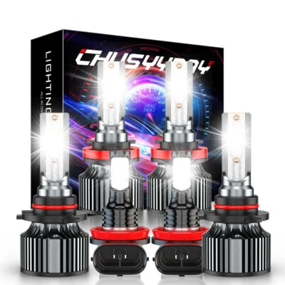 For 2011-2017 Toyota Sienna 6000k LED Headlight + Fog Light 6X Bulbs Combo Kit - Image 1 of 4