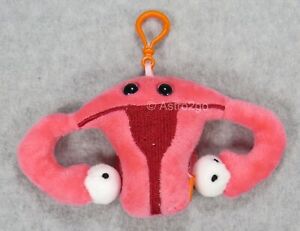 GIANT MICROBES-UTERUS KEY CHAIN-Stuffed Plush Womb Egg Ovary Fallopian Female
