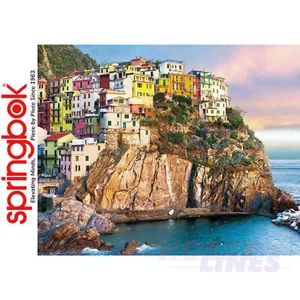 CLIFF HANGERS 1000 piece Mediterranean SPRINGBOK Jigsaw Puzzle Super Deluxe - Picture 1 of 10