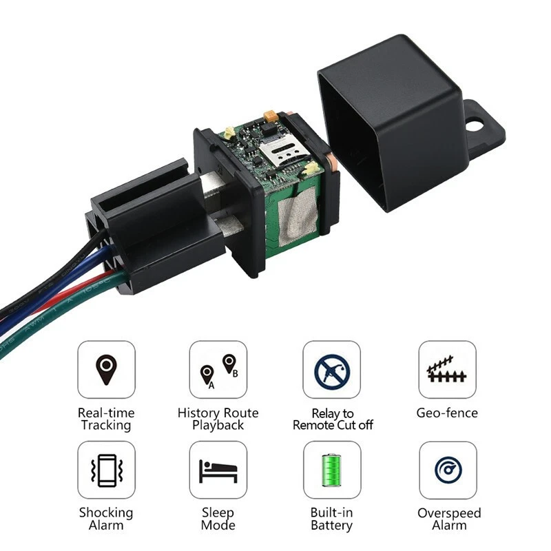 Relay Style GPS Anti-theft Locator GSM Alarm Tracking Device Cut Off Oil System - Image 1 of 4