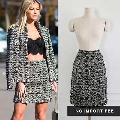 NWOT CHANEL 12A BOMBAY METIER D'ART METALLIC TWEED MIDI SKIRT FR40 - Image 1 of 4