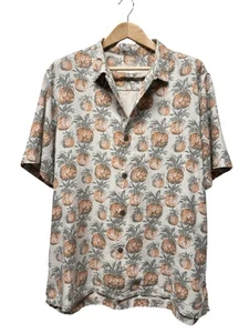Tommy Bahama 100% Silk Hawaiian Shirt Mens XL Blue Pineapple Print - Picture 1 of 22