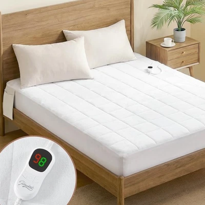 HOMEMATE Heated Mattress Pad Full Size for Cold Sleepers, 5 Heated Setting Coral Fleec...