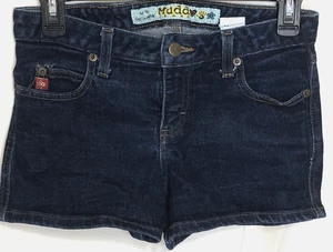 Vintage Mudd Blue Jean Shorts 5 Jrs Denim 28"Waist Mid Rise 90's Y2K - Picture 1 of 7