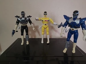Figuras Power Rangers Space Negro Azul Amarillo Astro Armor 8" De Colección Bandai 98 - Imagen 1 de 8