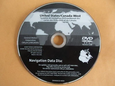 2005 2010 CORVETTE ZR1 Z06 NAVIGATION DVD USA WEST GM 25852830U VER 4.0 OEM🟠 - Image 1 of 4