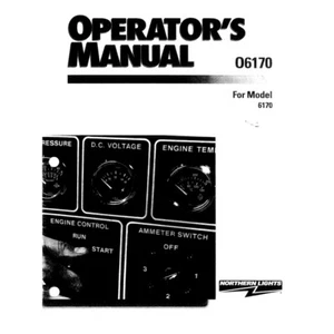 Northern Lights O6170 Lugger Genuine OEM Engine Block 6170 Operator’s Manual - Bild 1 von 1