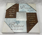 12 X 12 Inch Wall Plaque with Mirror - Dream Big