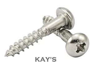 POZI ROUND HEAD WOOD SCREWS A2 STAINLESS STEEL POZIDRIVE DOME 3mm 3.5mm 4mm 5mm - Picture 1 of 2