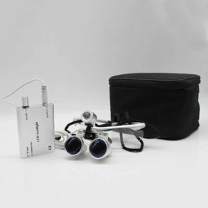 Dental Medical Surgery Magnifier Binocular Loupes Glass with LED Head Light Lamp - Picture 1 of 4