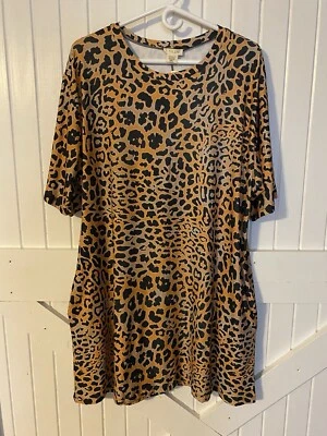 Платье женское с гепардовым принтом размер 2XL Yelete - Изображение 1 из 4