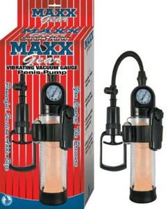 Maxx Gear - Powerful Vacuum Gauge Penis Pump Clear - Picture 1 of 3