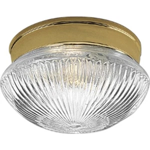 Progress Lighting P3405-10 Polished Brass Clear Prismatic Glass 1 Bulb Fixture - Picture 1 of 3