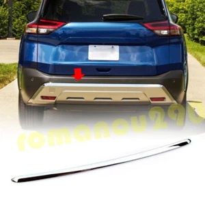 For Nissan Rogue 2021-2022 Chrome Rear Bumper Rear Lip Cap Molding Cover Trim - Picture 1 of 6