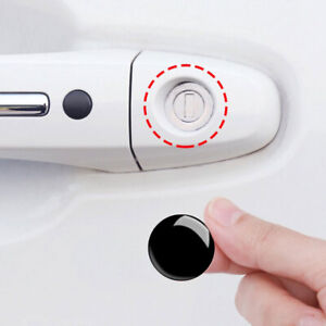 4Pcs 20mm Black Car Lock Keyhole Stickers Decoration Protection Accessory