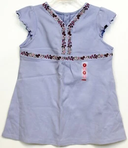 2005 Gymboree Romantic Garden Shirt sz 6 Lavender Roses Embroidered Empire Waist - Picture 1 of 6