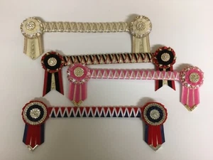 SALE - 12" kleines Pony - Pferdeshow Stirnband - auf Lager - verschiedene Designs - Bild 1 von 1