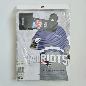 NFL Patriots Official Team Poncho 100% PVC Waterproof Vinyl Unisex One Size - Picture 1 of 7