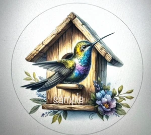 Kolibri Vogelhaus Gefälligkeiten Etiketten Sammelalbum Aufkleber Umschlag Siegel 1,5" - Bild 1 von 1