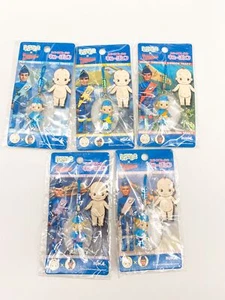 Kewpie x Thunderbirds Tracy Brothers Full set Strap Keychain netsuke Japan Ex... - Photo 1/8