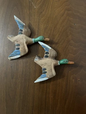 Pr miniatura pintada a mano patos voladores aves ávalas reales resina colgante deportes caza Foto 1 de 4