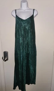 Vintage California Dynasty Satin Nachthemd Nachthemd grün ärmellos Übergröße 2x - Bild 1 von 10