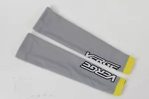 Verge Logo Fleece Cycling Arm Warmers Gry/Yel Medium NOS - Picture 1 of 2