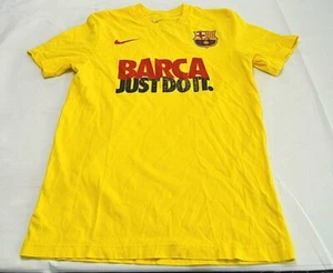 Nike FC BARCELONA Barca Herren Fußball Shirt Kurzarm Rundhals Gelb Größe M - Bild 1 von 6