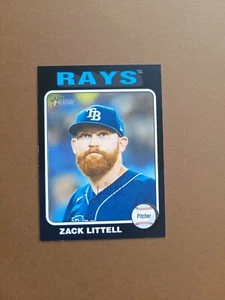 2024 Topps Heritage High Number Zack Littell #713 Black Parallel /50 - Picture 1 of 4