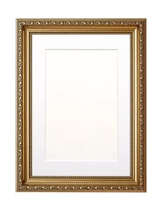Ornate Shabby Chic Picture, Photo Frame Poster Frame with Bespoke Mount Gold - Picture 1 of 4