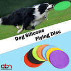 Silicone Dog Training Soft thin Frisbee Throwing Flying Disc Fetch Teeth FunToy