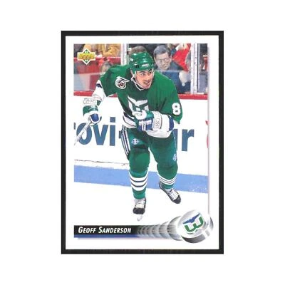 Geoff Sanderson 1992 Upper Deck #293 Hartford Whalers Hockey Card NM - Image 1 of 3