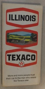 VINTAGE TEXACO OIL COMPANY ILLINOIS ROAD MAP 1969 DOUBLE SIDED COLOR MAPS - Picture 1 of 10