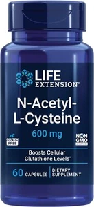 Life Extension N-Acetyl-L-Cysteine (NAC), Immune Response,NAC 600 mg 60 Capsules - Picture 1 of 6